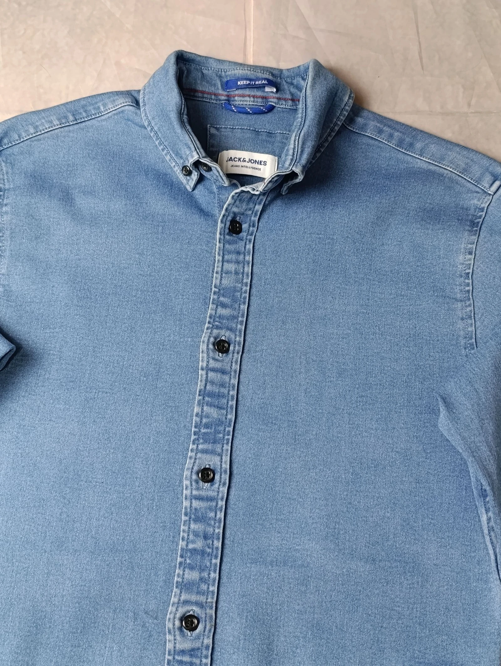 Jack & Jones Originals Light Blue Denim Shirt – Men's Size M – Excellent Condition – photo 2